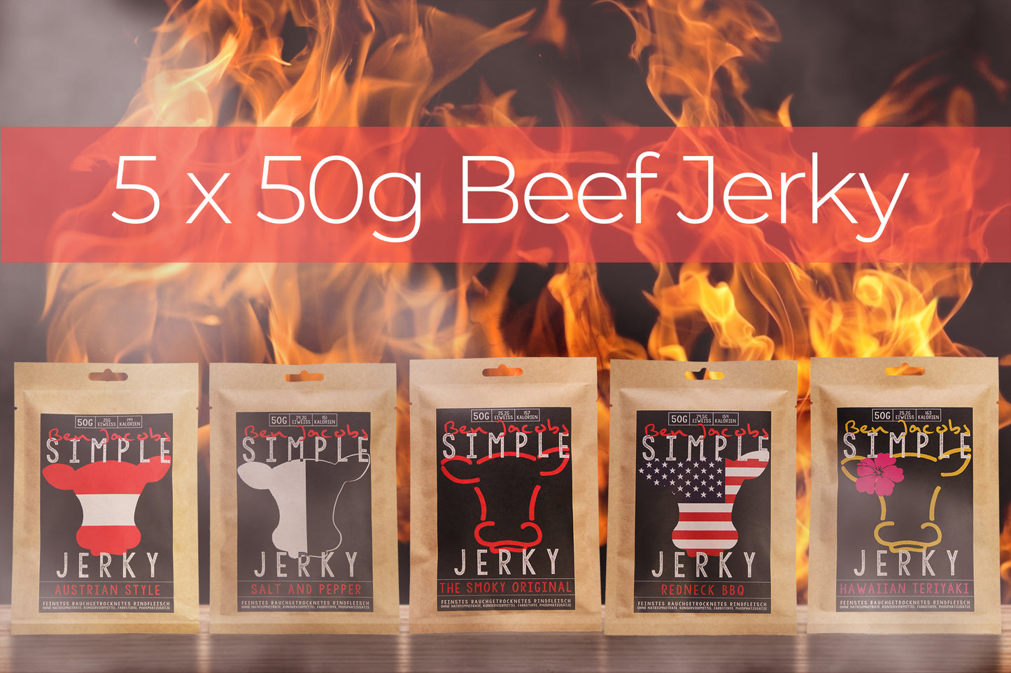 Simple Jerky - Scatola Campione (5 x 50g)